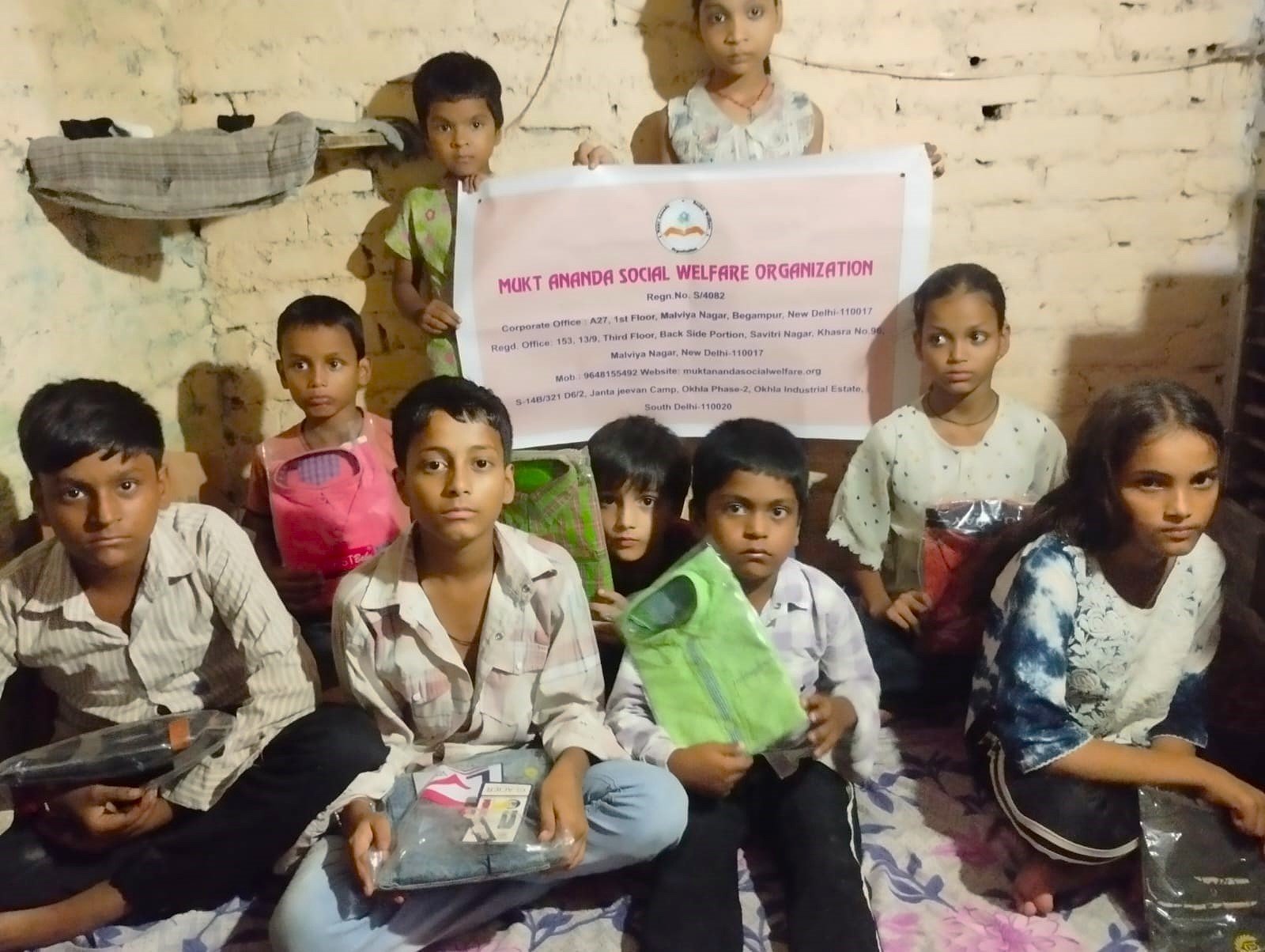 Children receiving educational resources